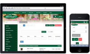 Michell’s mobile-friendly B2B eCommerce website, as viewed on multiple devices.