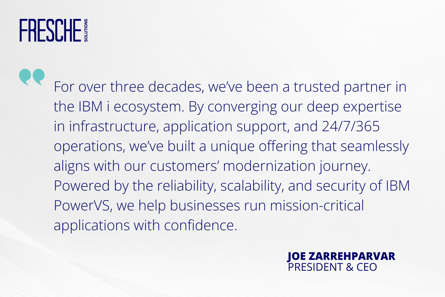 FreschexIBM - CEO Quote