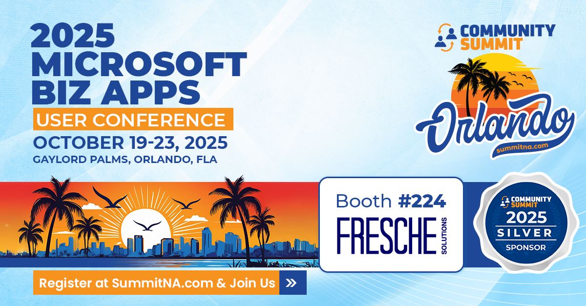 Dynamics Community Summit NA 2025 Banner. Meet Fresche Solutions at Booth #224