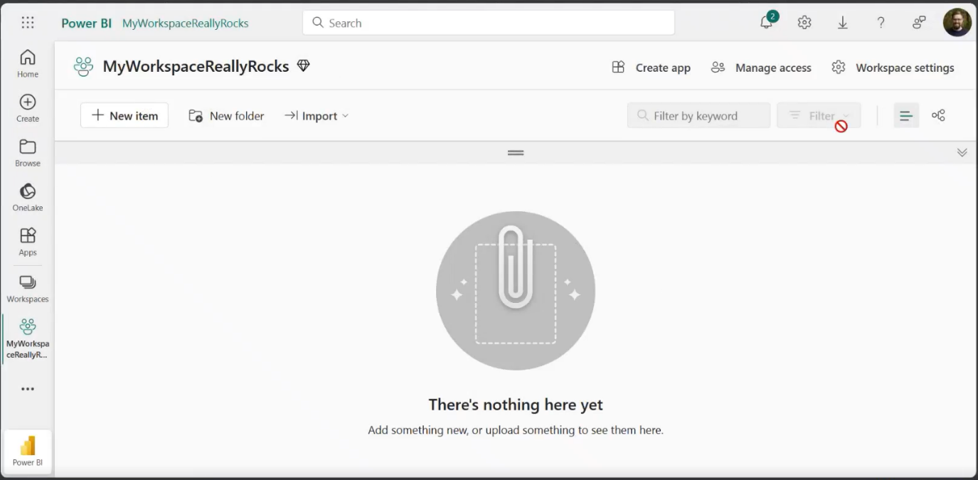 Microsoft Fabric Workspace